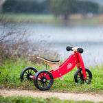 Load image into Gallery viewer, TINY TOT Cherry Red Trike/Balance Bike & Basket - Kinderfeets NZ