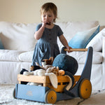 Load image into Gallery viewer, Kinderfeets baby walker - wooden toy box - toybox - toy cart - baby walkers - toddlers - Cargo Walker - Slate blue
