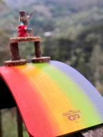 Load image into Gallery viewer, Kinderfeets Kinderboards – Balance board – Wobble board – Sustainably made – Yoga – Exercise – Meditation – Physiotherapy – Agility training for surfers, skaters, snowboarders – New Zealand – NZ – Wooden Learning Toy – beech wood - Rainbow colours