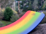 Load image into Gallery viewer, Kinderfeets Kinderboards – Balance board – Wobble board – Sustainably made – Yoga – Exercise – Meditation – Physiotherapy – Agility training for surfers, skaters, snowboarders – New Zealand – NZ – Wooden Learning Toy – beech wood - Rainbow colours
