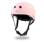 Load image into Gallery viewer, Kinderfeets Toddler Bike Safety Helmet in Matte Pink. Adjustable Fit Dial System and padded chin strap provide additional comfort while an ABS outer shell and EPS liner ensure child safety.
