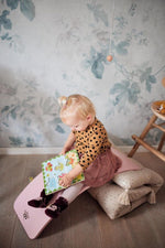 Load image into Gallery viewer, Kinderfeets Kinderboards – Balance board – Wobble board – Sustainably made – Yoga – Exercise – Meditation – Physiotherapy – Agility training for surfers, skaters, snowboarders – New Zealand – NZ – Wooden Learning Toy – beech wood - Rose pink
