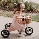 Load image into Gallery viewer, Kinderfeets Tiny Tot Plus tricycle balance bike wooden training bike running bike no pedals toddler children kids birch wood pink rose
