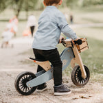 Load image into Gallery viewer, Kinderfeets Tiny Tot Plus tricycle balance bike wooden training bike running bike no pedals toddler children kids birch wood slate blue