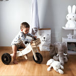 Load image into Gallery viewer, Kinderfeets Tiny Tot Plus tricycle balance bike wooden training bike running bike no pedals toddler children kids birch wood white