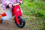 Load image into Gallery viewer, Kinderfeets TINY TOT Trike converts to a 2 wheeled Balance Bike 2-in-1 (Cherry Red) for toddlers and young children training on a no pedals running bike / tricycle