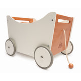 Toy Box & Walker - White/Bamboo