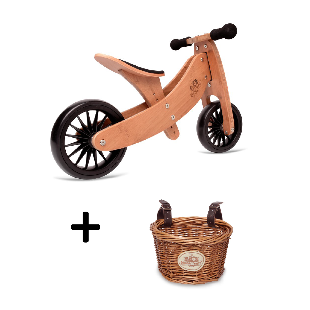 TINY TOT PLUS Bamboo Trike/Balance Bike & Basket