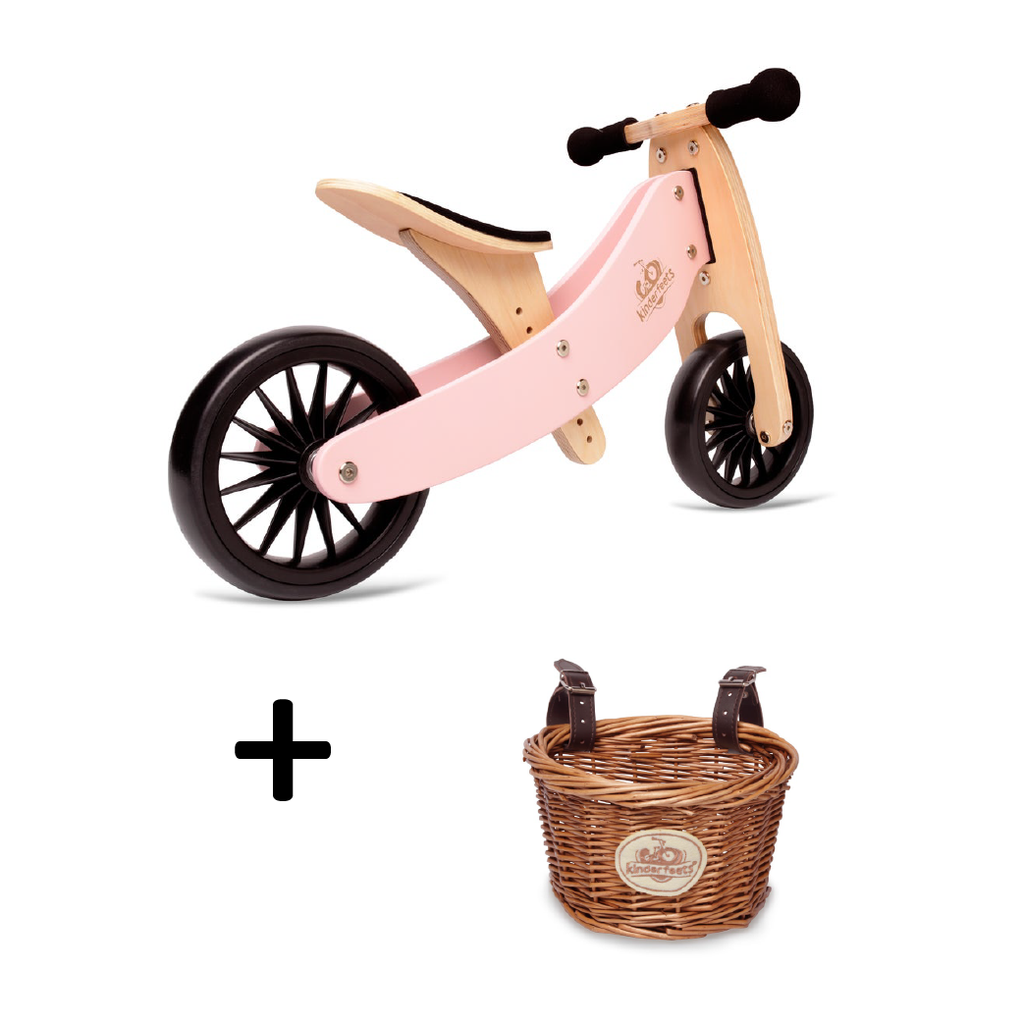 TINY TOT PLUS Rose Trike/Balance Bike & Basket - Kinderfeets NZ