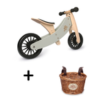 Load image into Gallery viewer, TINY TOT PLUS Silver Sage Trike/Balance Bike &amp; Basket - Kinderfeets NZ
