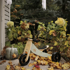 TINY TOT PLUS Silver Sage Trike/Balance Bike & Basket - Kinderfeets NZ