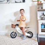 Load image into Gallery viewer, TINY TOT PLUS White Trike/Balance Bike &amp; Basket - Kinderfeets NZ
