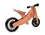 Load image into Gallery viewer, Kinderfeets Tiny Tot Plus tricycle balance bike wooden training bike running bike no pedals toddler children kids bamboo and wooden crate basket
