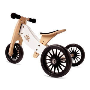 TINY TOT PLUS White Trike/Balance Bike & Basket - Kinderfeets NZ