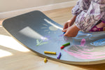 Load image into Gallery viewer, Kinderfeets Kinderboards – Balance board – Wobble board – Sustainably made – Yoga – Exercise – Meditation – Physiotherapy – Agility training for surfers, skaters, snowboarders – New Zealand – NZ – Wooden Learning Toy - Chalkboard - Blackboard
