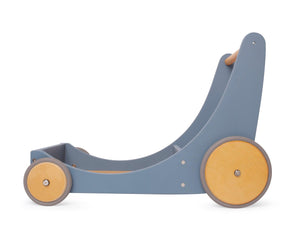 Kinderfeets baby walker - wooden toy box - toybox - toy cart - baby walkers - toddlers - Cargo Walker - Slate blue
