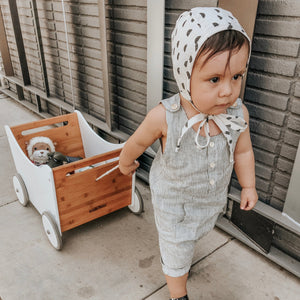 Toy Box & Walker - White/Bamboo - Kinderfeets NZ