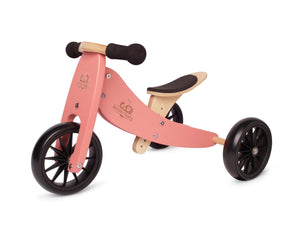 TINY TOT Coral Trike/Balance Bike & Wooden Crate - Kinderfeets NZ