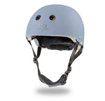 Load image into Gallery viewer, Kinderfeets Toddler Bike Safety Helmet in Matte Slate Blue. Adjustable Fit Dial System and padded chin strap provide additional comfort while an ABS outer shell and EPS liner ensure child safety.
