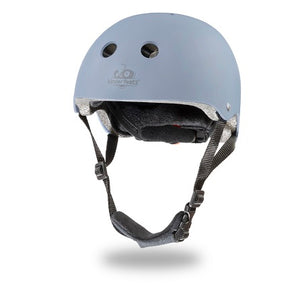 Kinderfeets Toddler Bike Safety Helmet in Matte Slate Blue. Adjustable Fit Dial System and padded chin strap provide additional comfort while an ABS outer shell and EPS liner ensure child safety.