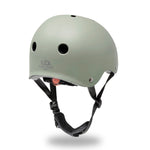 Load image into Gallery viewer, Kinderfeets Toddler Bike Safety Helmet in Matte Silver Sage. Adjustable Fit Dial System and padded chin strap provide additional comfort while an ABS outer shell and EPS liner ensure child safety.
