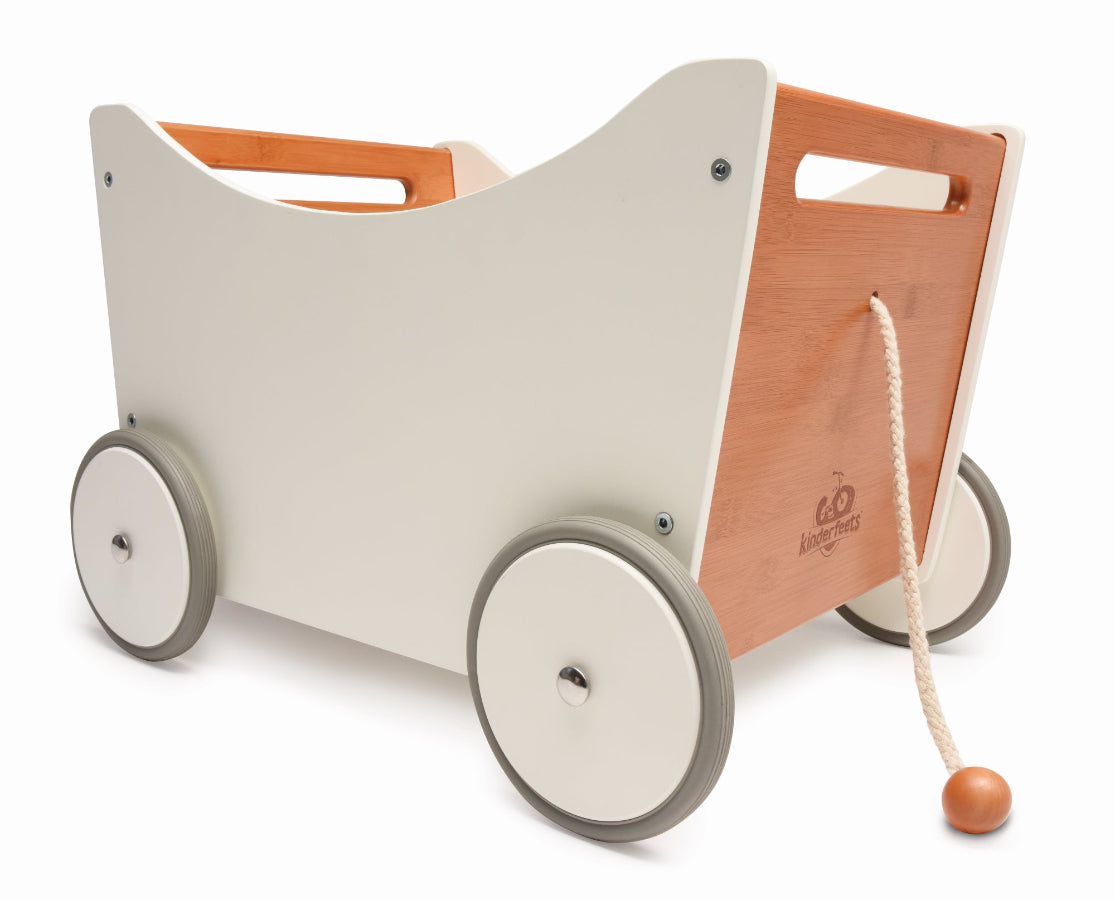 Toy Box Walker White Bamboo Kinderfeets NZ