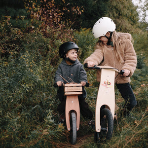 Kinderfeets Toddler Bike Safety Helmet in Matte Silver Sage. Adjustable Fit Dial System and padded chin strap provide additional comfort while an ABS outer shell and EPS liner ensure child safety.