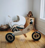 Load image into Gallery viewer, Kinderfeets Tiny Tot Plus tricycle balance bike wooden training bike running bike no pedals toddler children kids birch wood white 
