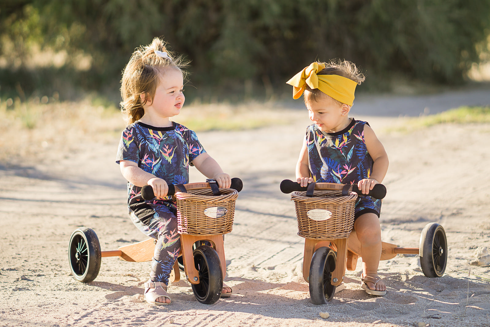 TINY TOT Bamboo Trike/Balance Bike, Helmet & Basket - Kinderfeets NZ