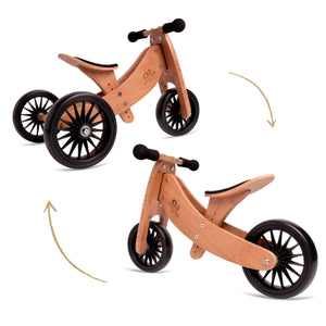 Kinderfeets Tiny Tot Plus tricycle balance bike wooden training bike running bike no pedals toddler children kids bamboo 