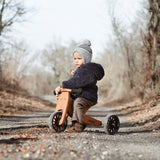 Kinderfeets TINY TOT Trike / Balance Bike 2-in-1 (Bamboo) for toddlers and young children training on a no pedals running bike / tricycle