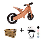 Load image into Gallery viewer, TINY TOT PLUS Bamboo Trike/Balance Bike, Helmet &amp; Crate - Kinderfeets NZ
