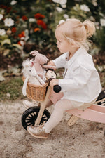 Load image into Gallery viewer, Kinderfeets Tiny Tot Plus tricycle balance bike wooden training bike running bike no pedals toddler children kids birch wood pink rose

