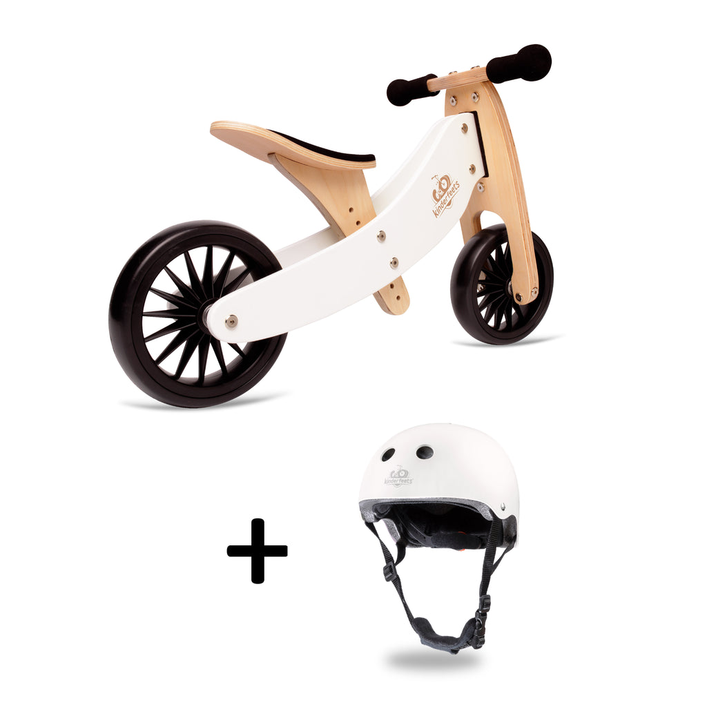 TINY TOT PLUS White Trike/Balance Bike & Toddler Bike Helmet - Kinderfeets NZ