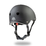 Load image into Gallery viewer, Kinderfeets Toddler Bike Safety Helmet in Matte Black. Adjustable Fit Dial System and padded chin strap provide additional comfort while an ABS outer shell and EPS liner ensure child safety.
